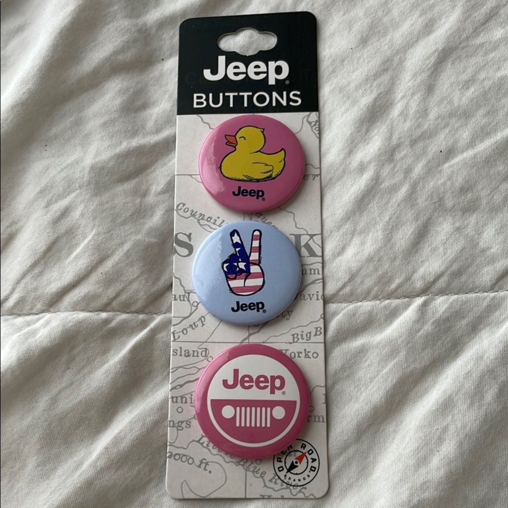 Set of 3 Jeep Themed Button‎ Pins